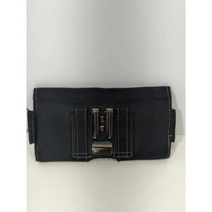 Perilogics Black Nylon Horizontal Universal Phone Holster Belt Clip Pouch Rugged